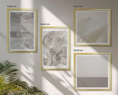 Ensemble de 4 tableaux motifs de structures de conception industrielle