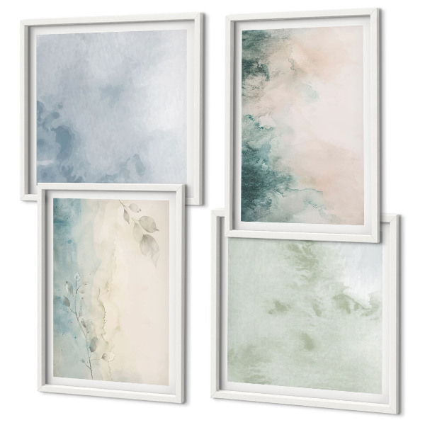 Mur de tableaux Style de toile à l'aquarelle renversée