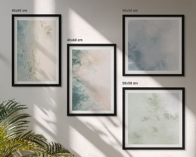 Mur de tableaux Style de toile à l'aquarelle renversée