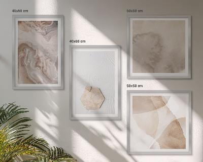Polyptyque z cadres Inspiration nature pour l'abstraction du design