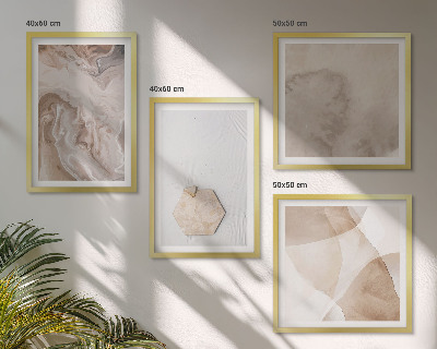 Polyptyque z cadres Inspiration nature pour l'abstraction du design
