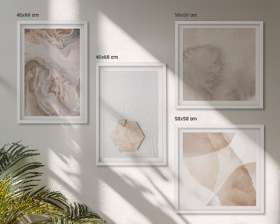 Polyptyque z cadres Inspiration nature pour l'abstraction du design