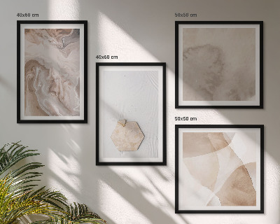 Polyptyque z cadres Inspiration nature pour l'abstraction du design