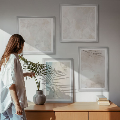 Ensemble de 4 tableaux Texture de peinture à l'aquarelle