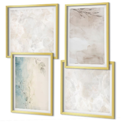 Ensemble de 4 tableaux Texture de peinture à l'aquarelle