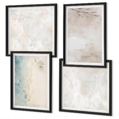 Ensemble de 4 tableaux Texture de peinture à l'aquarelle