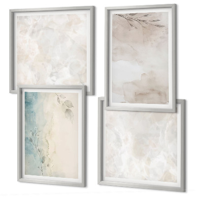 Ensemble de 4 tableaux Texture de peinture à l'aquarelle