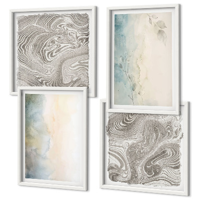 Mur de tableaux Cartons aquarelle délicats
