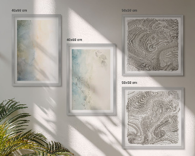 Mur de tableaux Cartons aquarelle délicats
