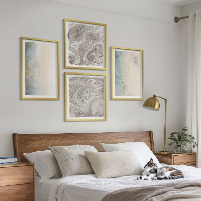 Mur de tableaux Cartons aquarelle délicats