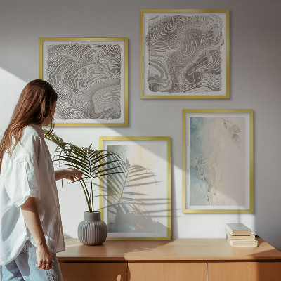 Mur de tableaux Cartons aquarelle délicats