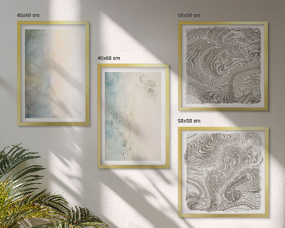 Mur de tableaux Cartons aquarelle délicats