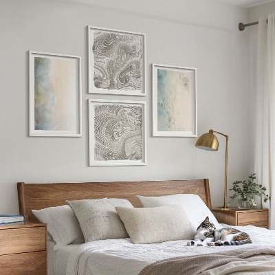 Mur de tableaux Cartons aquarelle délicats