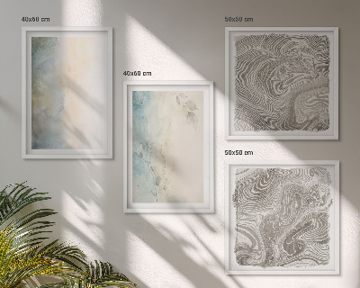 Mur de tableaux Cartons aquarelle délicats