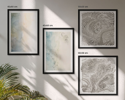 Mur de tableaux Cartons aquarelle délicats