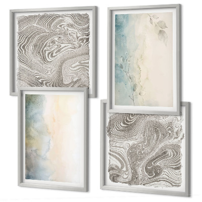 Mur de tableaux Cartons aquarelle délicats
