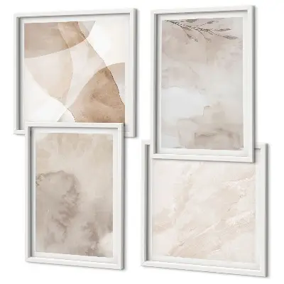 Peinture aquarelle texture bohème polyptyque composé de 2 cadres