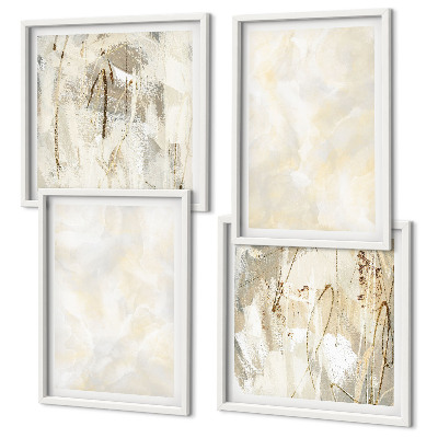 Ensemble de 4 tableaux Peinture à texture lumineuse