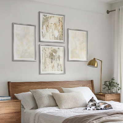Ensemble de 4 tableaux Peinture à texture lumineuse