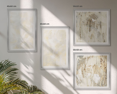Ensemble de 4 tableaux Peinture à texture lumineuse