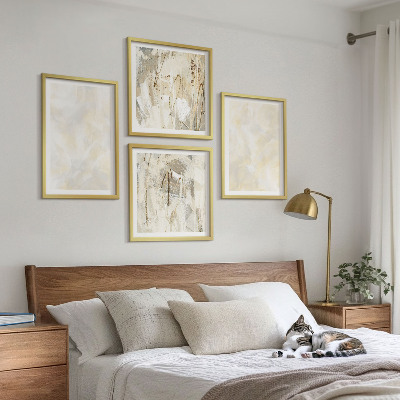 Ensemble de 4 tableaux Peinture à texture lumineuse