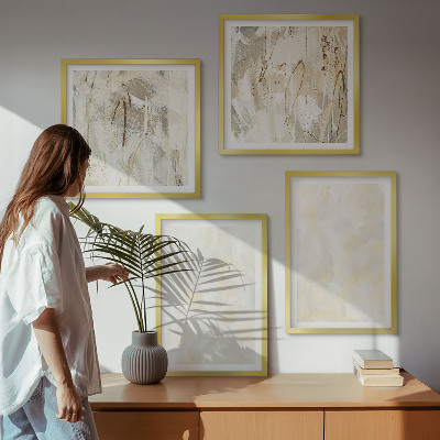 Ensemble de 4 tableaux Peinture à texture lumineuse
