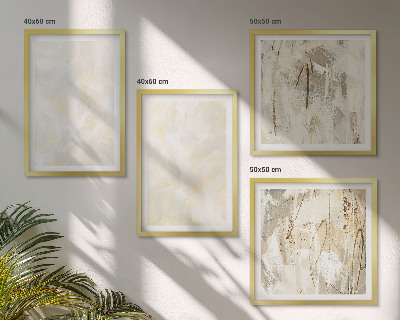 Ensemble de 4 tableaux Peinture à texture lumineuse
