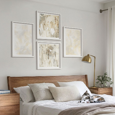 Ensemble de 4 tableaux Peinture à texture lumineuse
