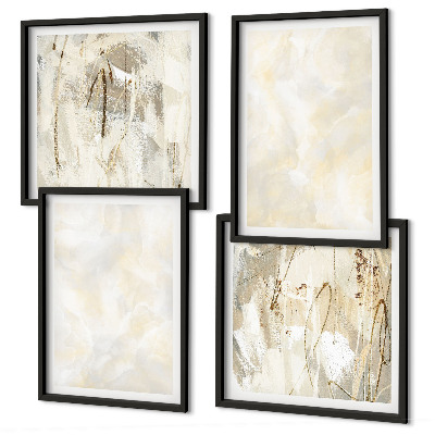 Ensemble de 4 tableaux Peinture à texture lumineuse