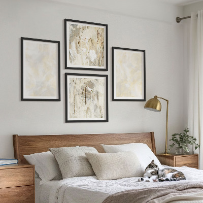 Ensemble de 4 tableaux Peinture à texture lumineuse