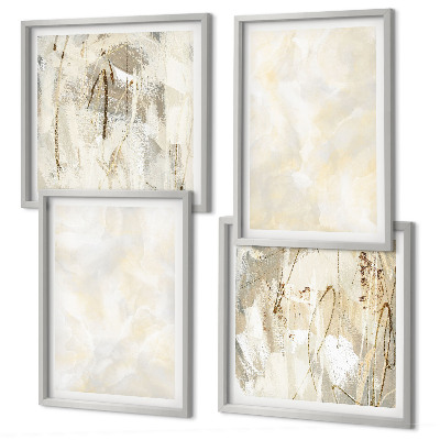 Ensemble de 4 tableaux Peinture à texture lumineuse