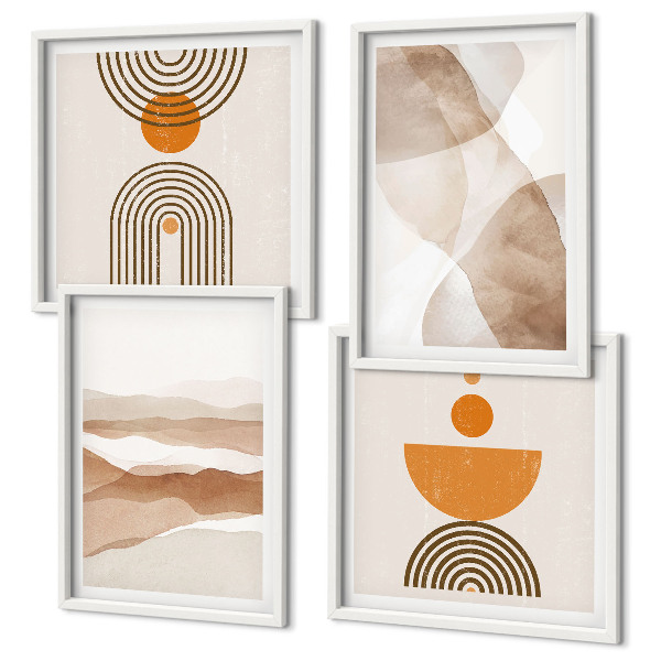 Mur de tableaux Structures nuances minimalisme