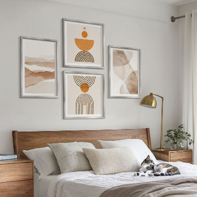 Mur de tableaux Structures nuances minimalisme