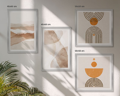 Mur de tableaux Structures nuances minimalisme