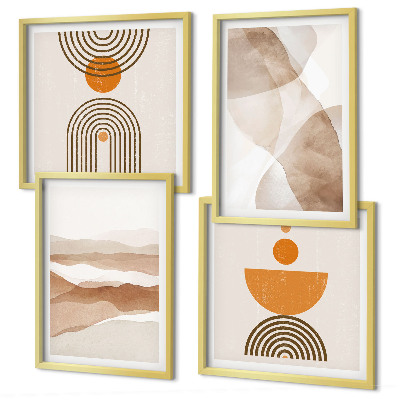 Mur de tableaux Structures nuances minimalisme