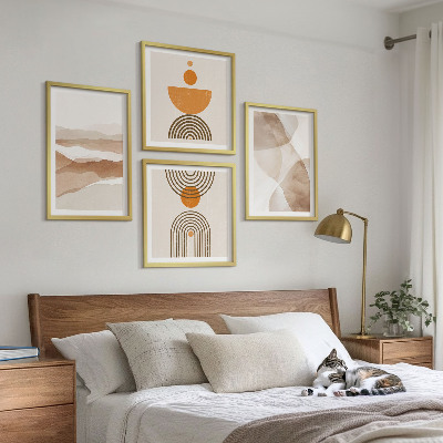 Mur de tableaux Structures nuances minimalisme