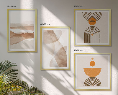 Mur de tableaux Structures nuances minimalisme
