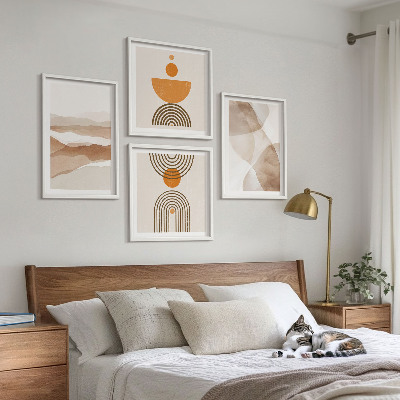 Mur de tableaux Structures nuances minimalisme