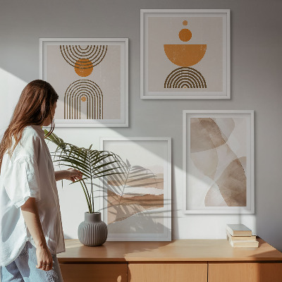 Mur de tableaux Structures nuances minimalisme