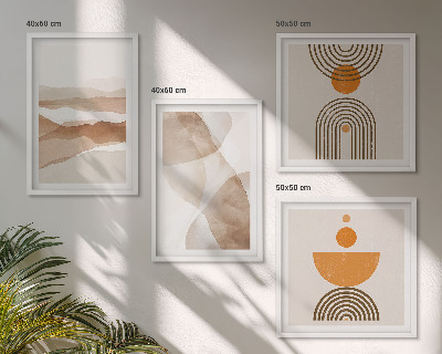 Mur de tableaux Structures nuances minimalisme
