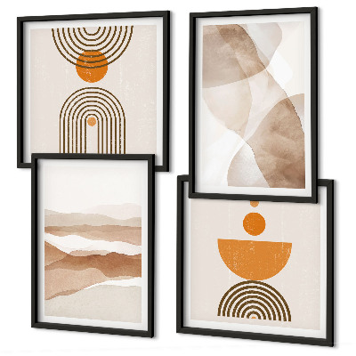 Mur de tableaux Structures nuances minimalisme