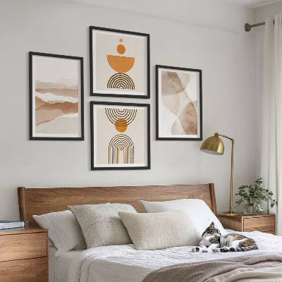 Mur de tableaux Structures nuances minimalisme