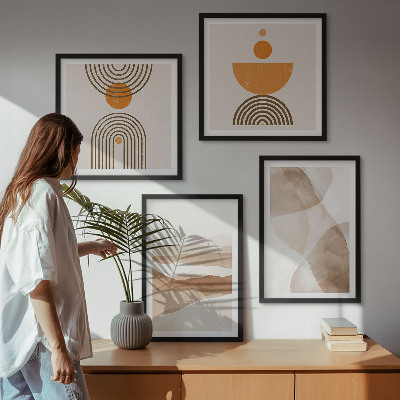 Mur de tableaux Structures nuances minimalisme