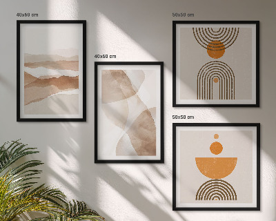 Mur de tableaux Structures nuances minimalisme