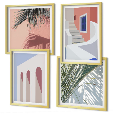 Polyptyque z cadres Illustrations de l'architecture urbaine