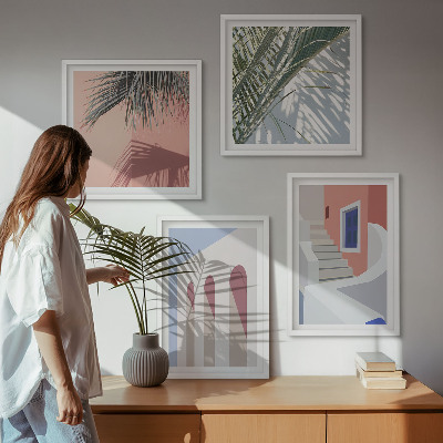 Polyptyque z cadres Illustrations de l'architecture urbaine