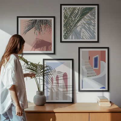 Polyptyque z cadres Illustrations de l'architecture urbaine