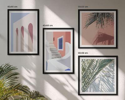 Polyptyque z cadres Illustrations de l'architecture urbaine