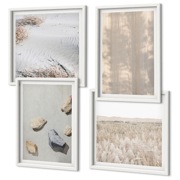 Mur de tableaux Textures naturelles bohèmes