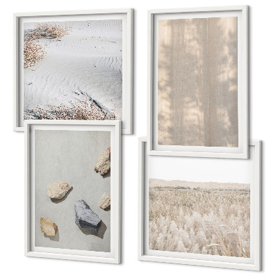 Mur de tableaux Textures naturelles bohèmes